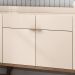 Buffet Balcão Decorativo Albâni Sala de Jantar Pés Madeira MDP/MDF Off White/Castanho G26 - Gran Belo