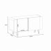 Buffet Benvenuto MDP/MDF Decorativo Sala de Estar Pés em Aço Off White/Champagne G26 - HB Móveis