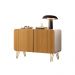 Buffet Benvenuto MDP/MDF Decorativo Sala de Estar com Pés em Aço Off White/Cinamomo G26 - Hb Móveis