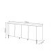 Buffet Decorativo América 4 Portas Pés Metálicos Dourados Off White G18 - Gran Belo