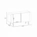 Buffet Decorativo Sala de Estar Bambino MDP/MDF Pés em Aço Off White G26 - Gran Belo