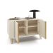 Buffet Decorativo Sala de Estar Bambino MDP/MDF Pés em Aço Off White G26 - Gran Belo