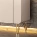 Buffet Decorativo Sala de Estar Bambino MDP/MDF Pés em Aço Off White G26 - Gran Belo