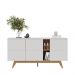 Buffet Decorativo Sala de Jantar Versátil Sancho com portas e Prateleiras Off White G73 -  Gran Belo