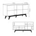 Buffet Decorativo Sala de Jantar Versátil Sancho com portas e Prateleiras Off White G73 -  Gran Belo
