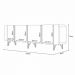 Buffet Decorativo com Puxadores em Alumínio Pés Aço Maciço Virginia Off White/Cinamomo G26 - Gran belo