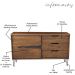 Buffet Sala de Jantar Guidelli Grafite Madeira Maciça Rustic Brown - Gran Belo