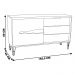 Buffet Sala de Jantar Guidelli Grafite Madeira Maciça Rustic Brown - Gran Belo