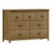 Cômoda Decorativa 7 Gavetas Madeira Maciça Osiris Freijó - G74 - Gran Belo