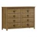 Cômoda Decorativa 8 Gavetas Madeira Maciça Osiris Freijó - G74 - Gran Belo