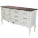 Cômoda Decorativa Beethoven com 6 Gavetas Branco/Imbuía G71 - Gran Belo