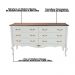 Cômoda Decorativa Beethoven com 6 Gavetas Branco/Imbuía G71 - Gran Belo