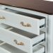 Cômoda Decorativa Beethoven com 6 Gavetas Branco/Imbuía G71 - Gran Belo