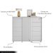 Cômoda Decorativa Caesar MDF/MDP Pés Rodízios Branco Fosco G11 - Gran Belo