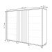 Cômoda Decorativa Caesar MDF/MDP Pés Rodízios Branco Fosco G11 - Gran Belo