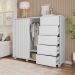 Cômoda Decorativa Caesar MDF/MDP Pés Rodízios Branco Fosco G11 - Gran Belo
