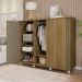 Cômoda Decorativa Caesar MDF/MDP Pés Rodízios Buriti/Fendi G11 - Gran Belo