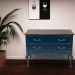 Cômoda Decorativa Julieta com 2 Gavetas Azul/Imbuía G71 - Gran Belo