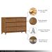 Cômoda Decorativa MDF 6 Gavetas Cullen Freijó - G74 - Gran Belo