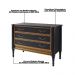 Cômoda Decorativa Munchen com 3 Gavetas Preto G71 - Gran Belo