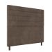 Cabeceira Decorativa Bacoli King 193cm Veludo Marrom G32 - Gran Belo