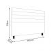 Cabeceira Decorativa Bacoli King 193cm Veludo Marrom G32 - Gran Belo