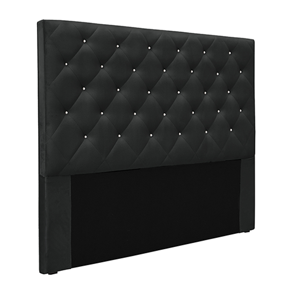 Cabeceira Decorativa King Size 1,95M Tàzio Veludo Preto G63 - Gran Belo