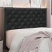 Cabeceira Decorativa King Size 1,95M Tàzio Veludo Preto G63 - Gran Belo