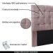 Cabeceira Decorativa King Size 1,95M Tropea Veludo Lilás G63 - Gran Belo