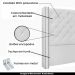 Cabeceira Decorativa King Size 2,19M Loewe PU Branco G63 - Gran Belo