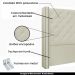 Cabeceira Decorativa King Size 2,19M Loewe PU Marfim G63 - Gran Belo