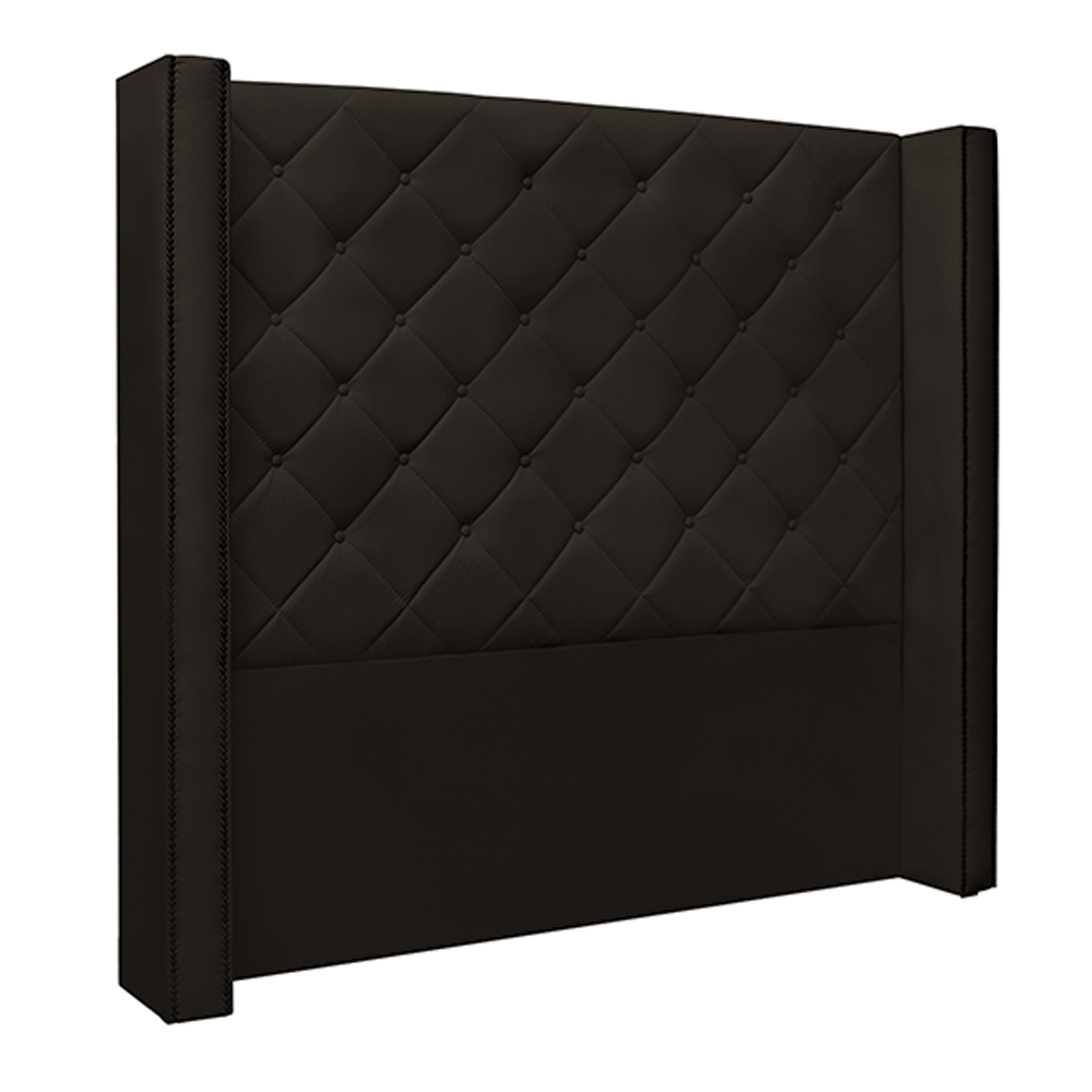Cabeceira Decorativa King Size 2,19M Loewe PU Marrom G63 - Gran Belo