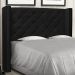 Cabeceira Decorativa King Size 2,19M Loewe PU Preto G63 - Gran Belo