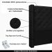Cabeceira Decorativa King Size 2,19M Loewe PU Preto G63 - Gran Belo