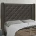 Cabeceira Decorativa King Size 2,19M Loewe Suede Cinza G63 - Gran Belo