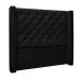 Cabeceira Decorativa King Size 2,19M Loewe Suede Preto G63 - Gran Belo