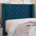 Cabeceira Decorativa King Size 2,19M Loewe Veludo Azul Marinho G63 - Gran Belo