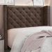 Cabeceira Decorativa King Size 2,19M Loewe Veludo Marrom G63 - Gran Belo
