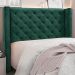 Cabeceira Decorativa King Size 2,19M Loewe Veludo Verde Floresta G63 - Gran Belo