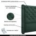 Cabeceira Decorativa King Size 2,19M Loewe Veludo Verde Floresta G63 - Gran Belo