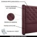 Cabeceira Decorativa King Size 2,19M Loewe Veludo Vinho G63 - Gran Belo