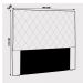 Cabeceira Decorativa Queen Size 1,60M Baelon Pu Branco G63 - Gran Belo