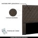 Cabeceira Decorativa Queen Size 1,60M Baelon Veludo Marrom G63 - Gran Belo