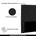 Cabeceira Decorativa Queen Size 1,60M Baelon Veludo Preto G63 - Gran Belo