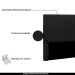Cabeceira Decorativa Queen Size 1,60M Erza PU Preto G63 - Gran Belo