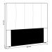 Cabeceira Decorativa Queen Size 1,60M Erza Suede Azul Marinho G63 - Gran Belo
