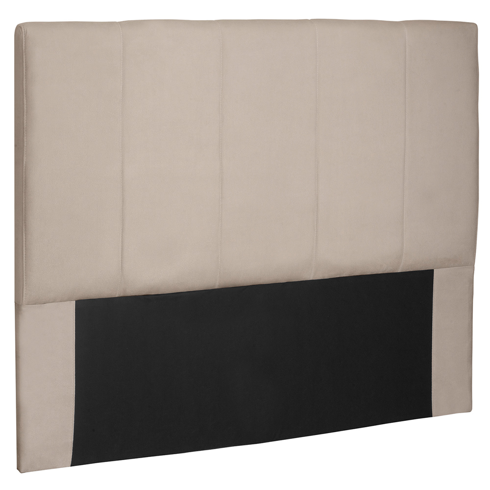 Cabeceira Decorativa Queen Size 1,60M Erza Suede Bege G63 - Gran Belo