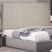 Cabeceira Decorativa Queen Size 1,60M Erza Suede Bege G63 - Gran Belo