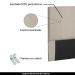 Cabeceira Decorativa Queen Size 1,60M Erza Suede Bege G63 - Gran Belo