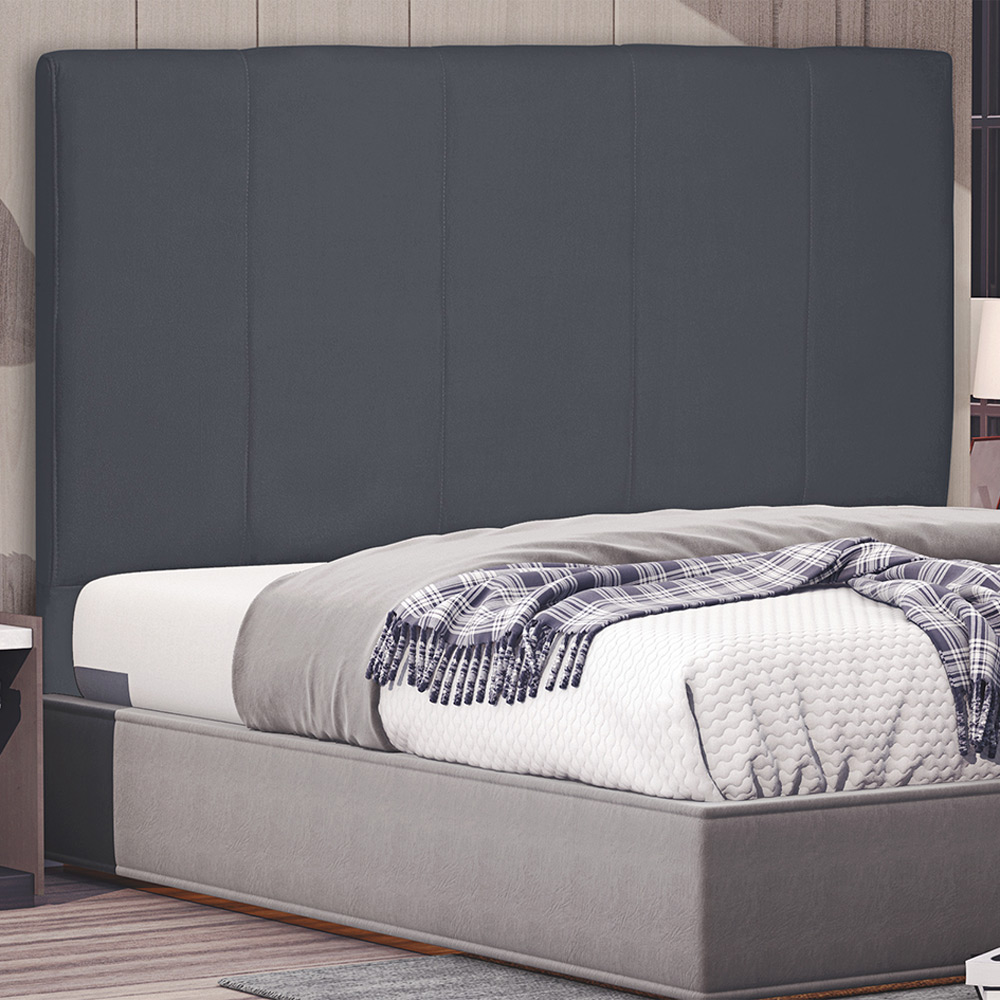 Cabeceira Decorativa Queen Size 1,60M Erza Suede Cinza G63 - Gran Belo
